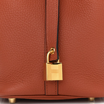 Hermes Taurillon Clemence Picotin Lock 18 PM Cuivre 8 of 11