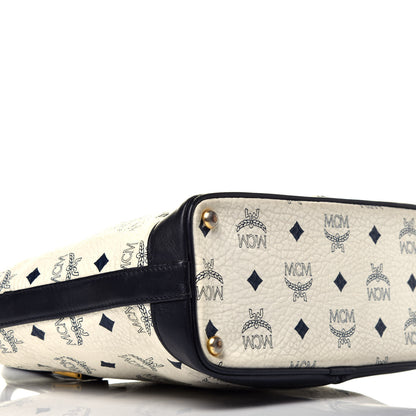 MCM Visetos Tote White 7 of 8