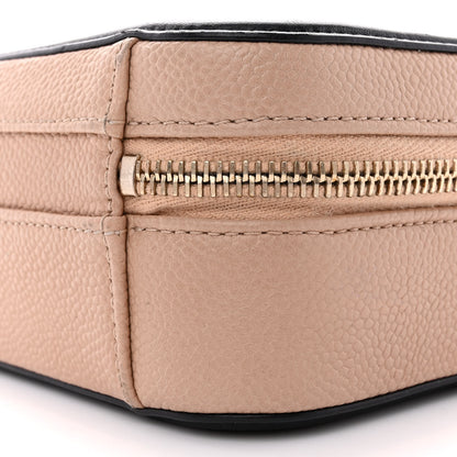 Chanel Caviar Quilted Small CC Filigree Vanity Case Beige Black 10 of 13