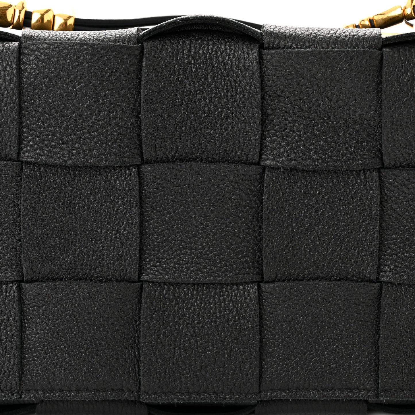 Grained Calfskin Maxi Intrecciato Cassette Crossbody Bag Black