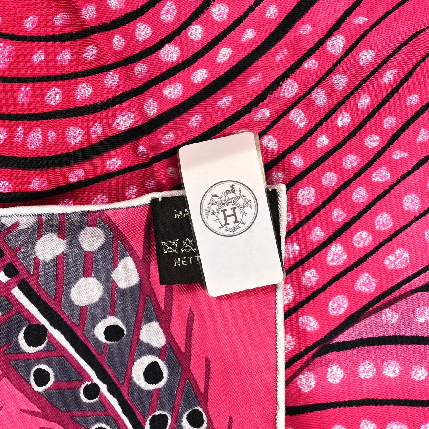 Silk Baobab Cat Scarf 90 Rose Vif Prune Gris