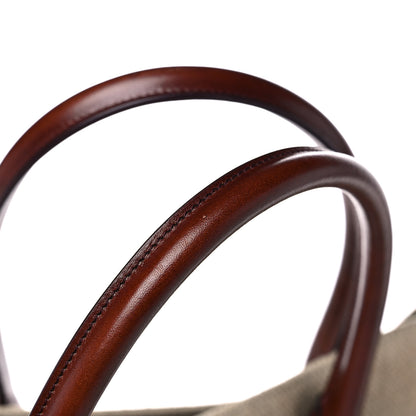 Saint Laurent Linen Calfskin Rive Gauche Tote Natural 14 of 16