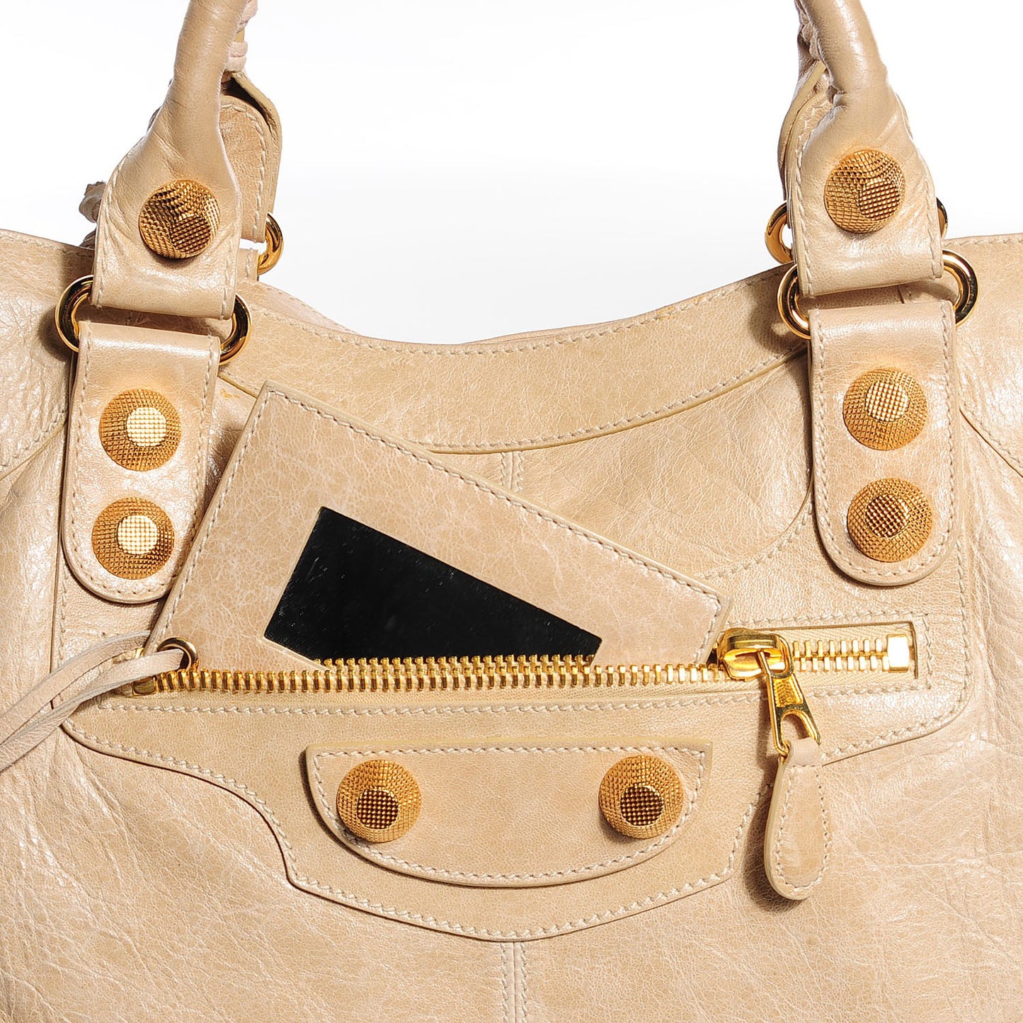 Agneau Giant 21 Gold Hardware Brief Praline