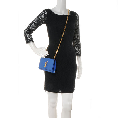 Saint Laurent Textured Leather Small Classic Monogramme Royal Blue 2 of 10