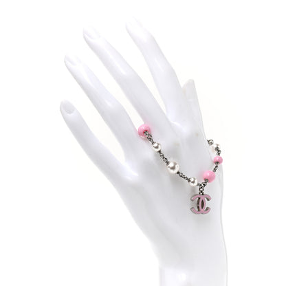 Chanel Pearl Enamel CC Bracelet Pink 2 of 5
