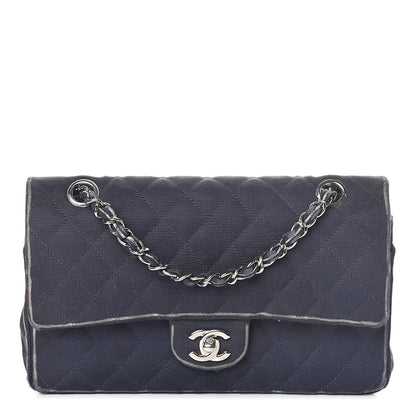 Chanel Grosgrain Quilted Medium Double Flap Navy 1 of 13