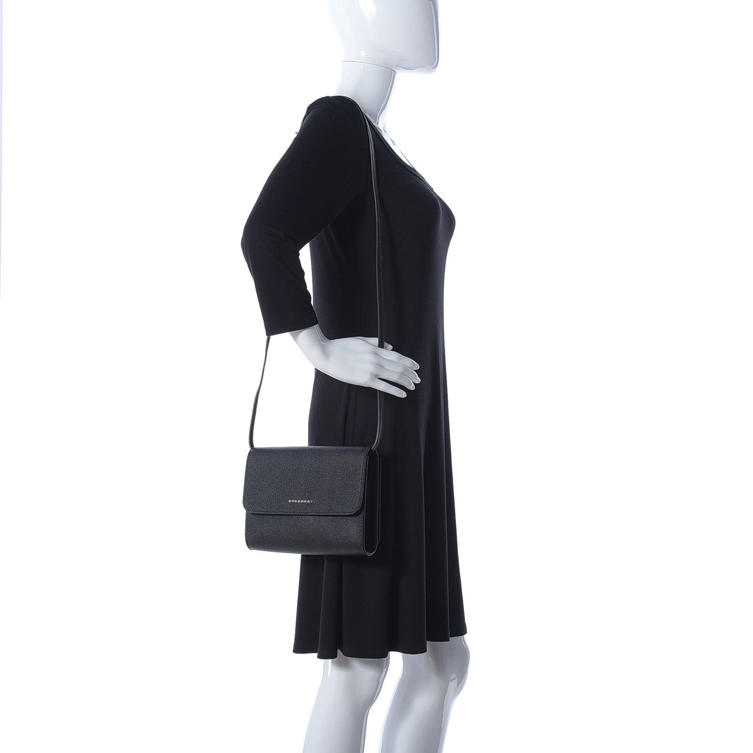 Burberry Grainy Calfskin Small Loxley Crossbody Black 2 of 8