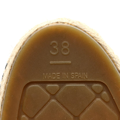 Chanel Lambskin CC Espadrilles 38 Beige Black 7 of 9