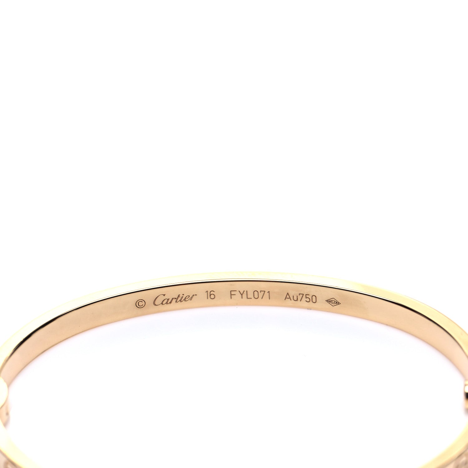 Cartier 18K Yellow Gold Small LOVE Bracelet 16 5 of 7