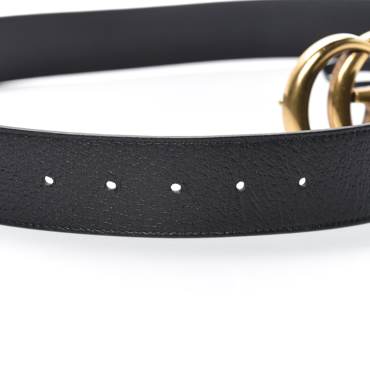 Gucci Textured Calfskin Double G 40mm Belt 95 38 Black 5 of 6