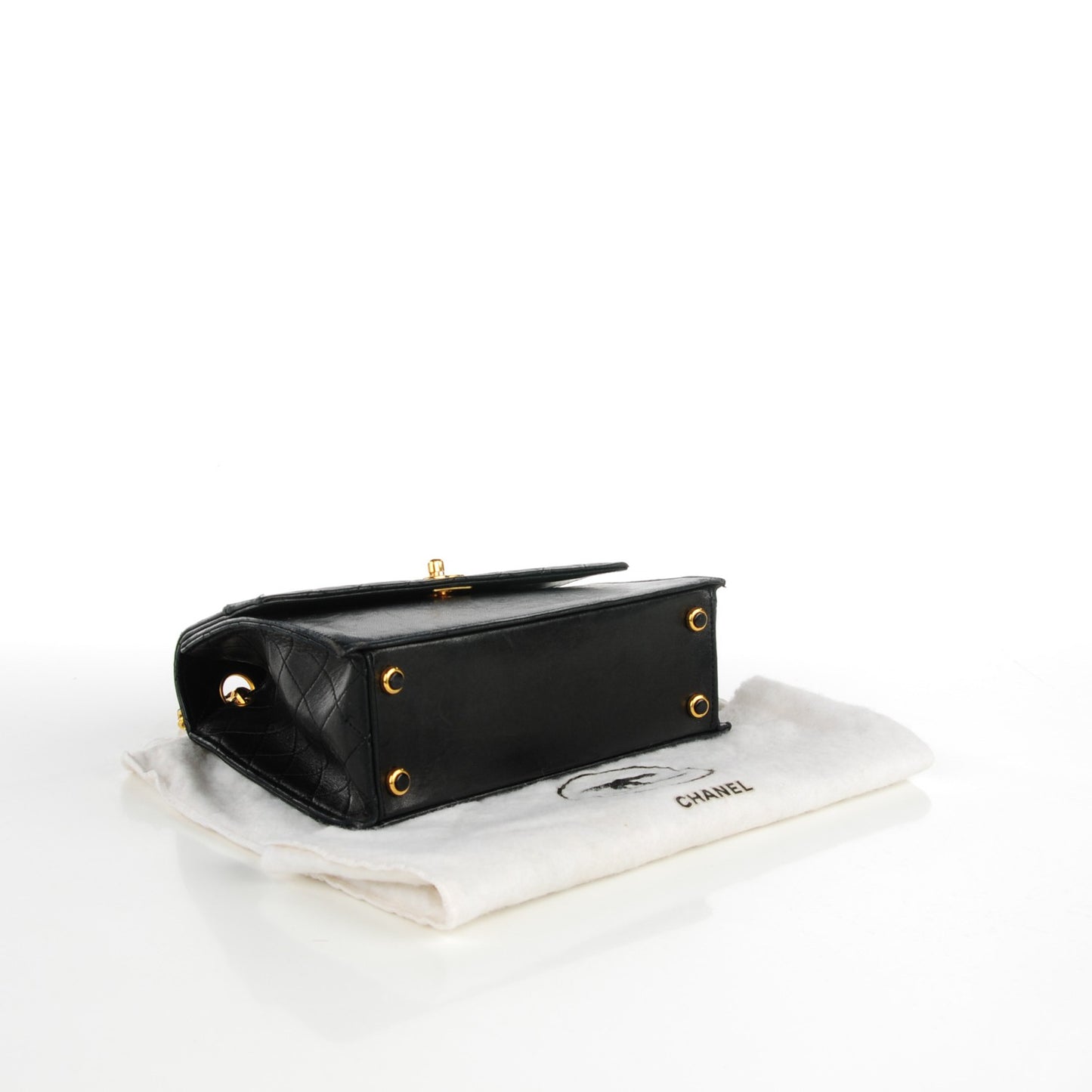 Lambskin Quilted Small Shoulder Bag Black