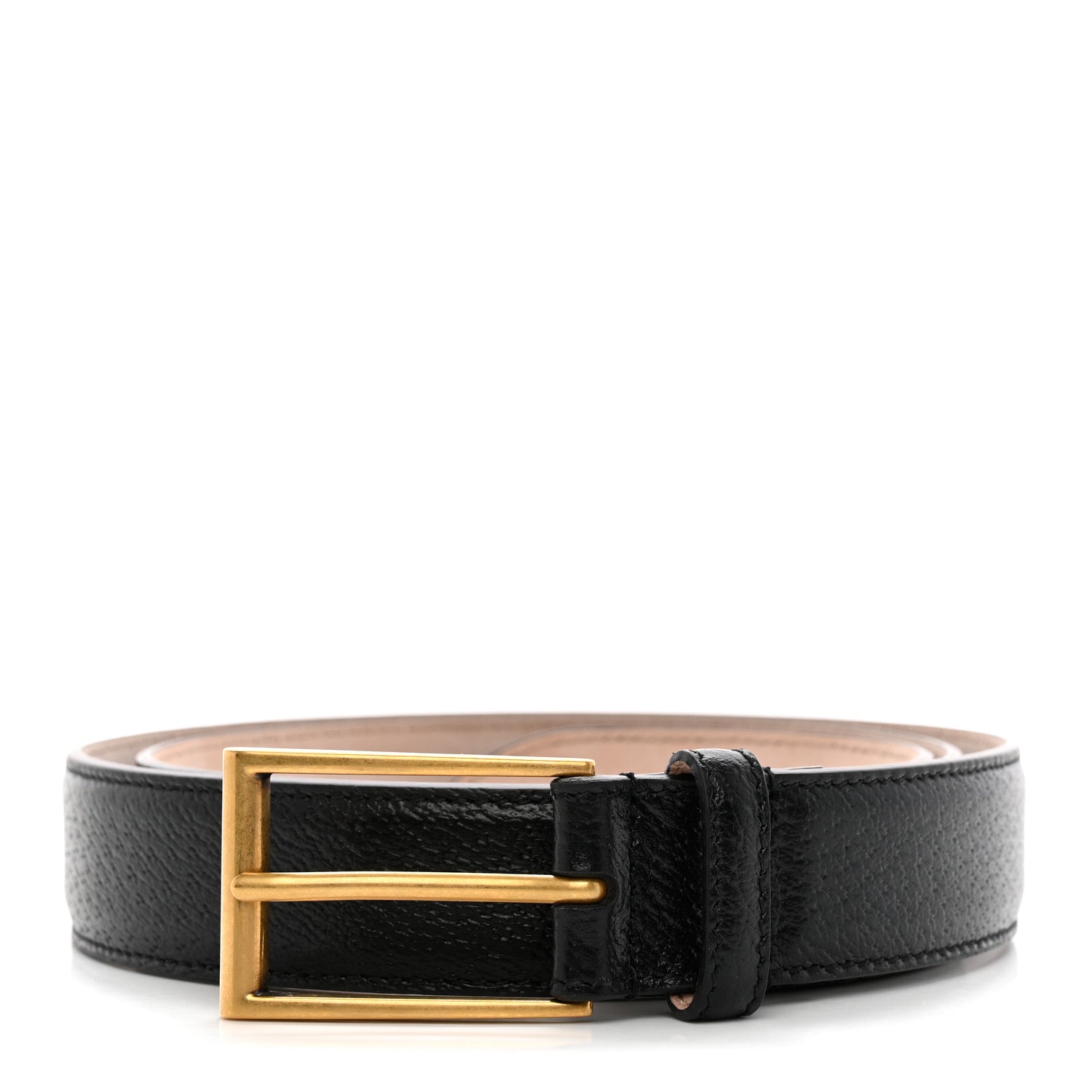 Gucci Textured Dollar Calfskin 30mm Belt 100 40 Black 1 of 6