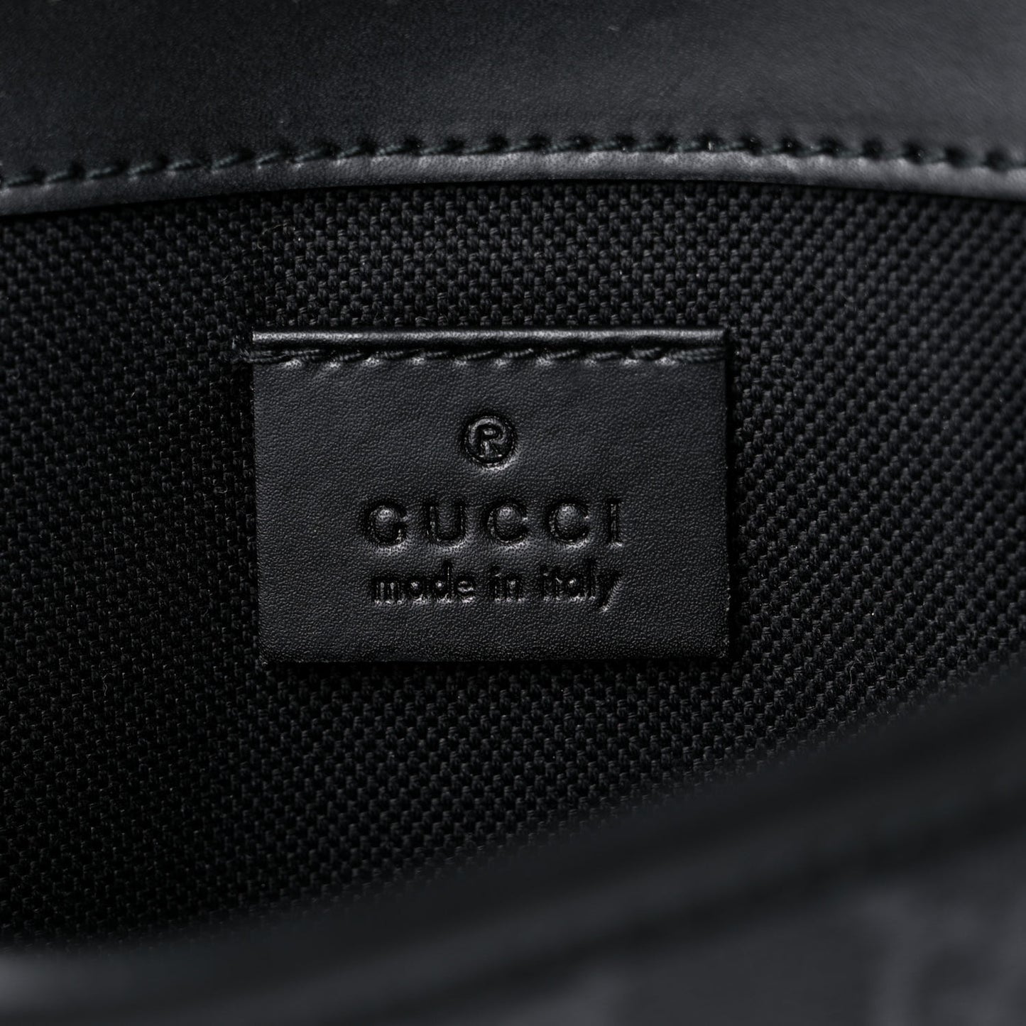 GG Supreme Monogram Web Slim Belt Bag Black Grey