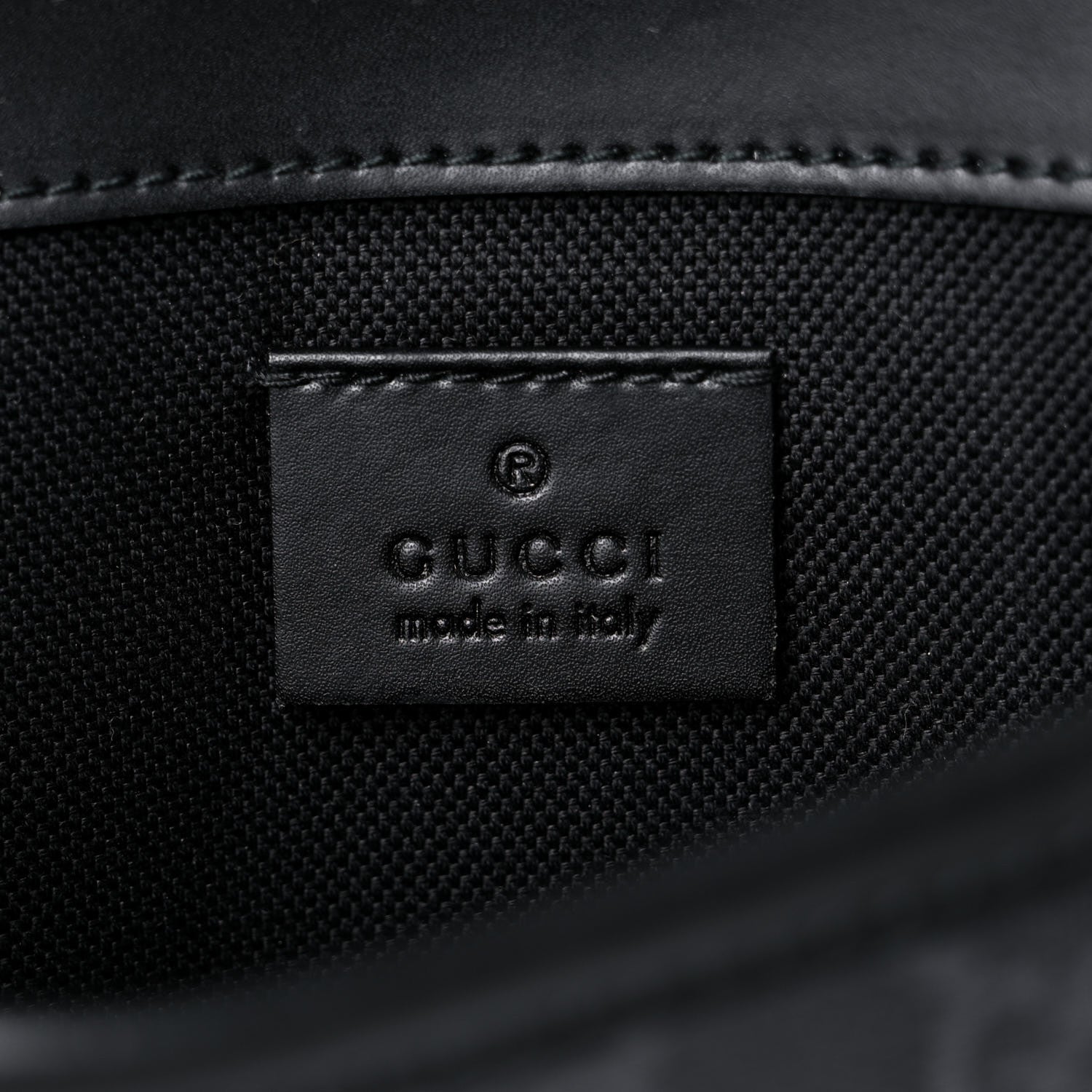 Gucci GG Supreme Monogram Web Slim Belt Bag Black Grey 6 of 12