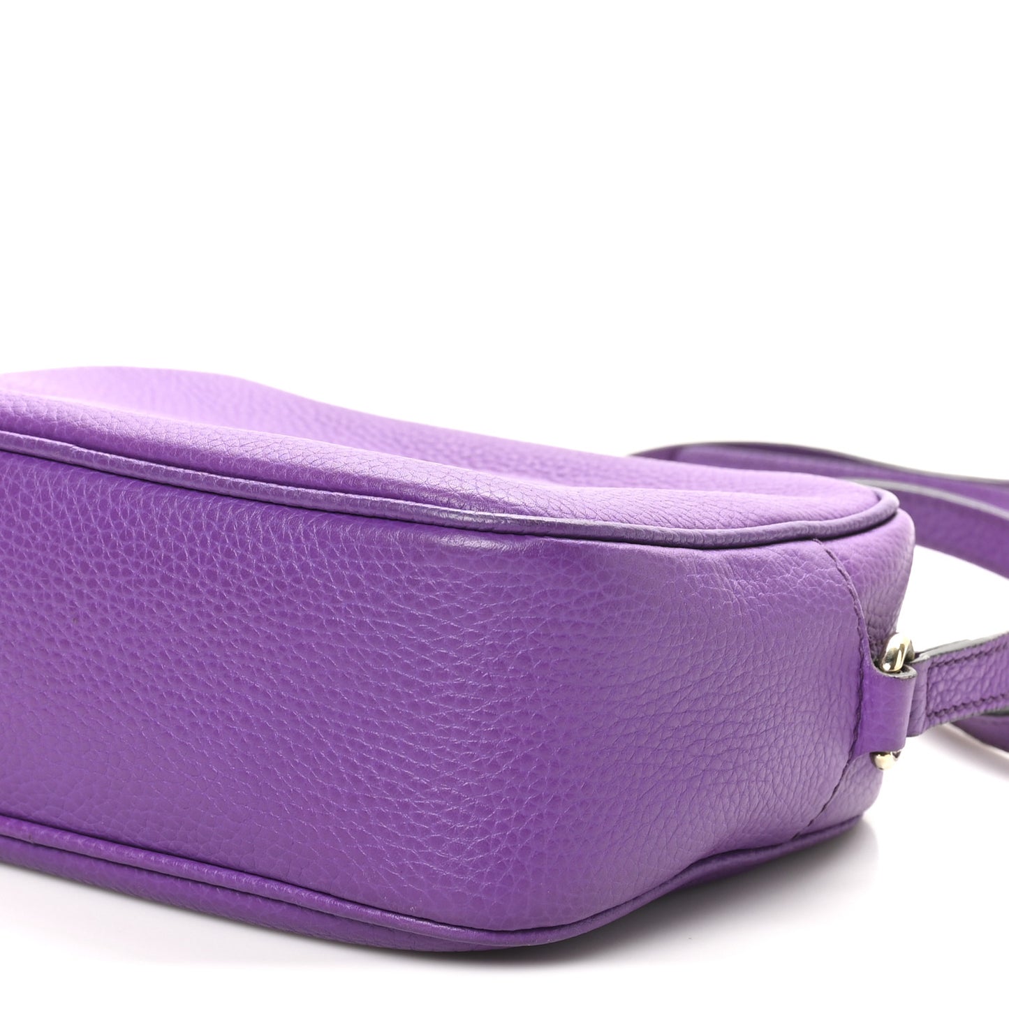 Pebbled Calfskin Small Soho Disco Bag Shine Purple