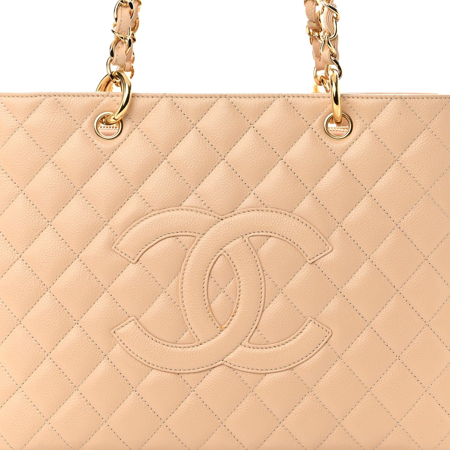 Chanel Caviar Quilted Grand Shopping Tote GST Beige Clair 8 of 17