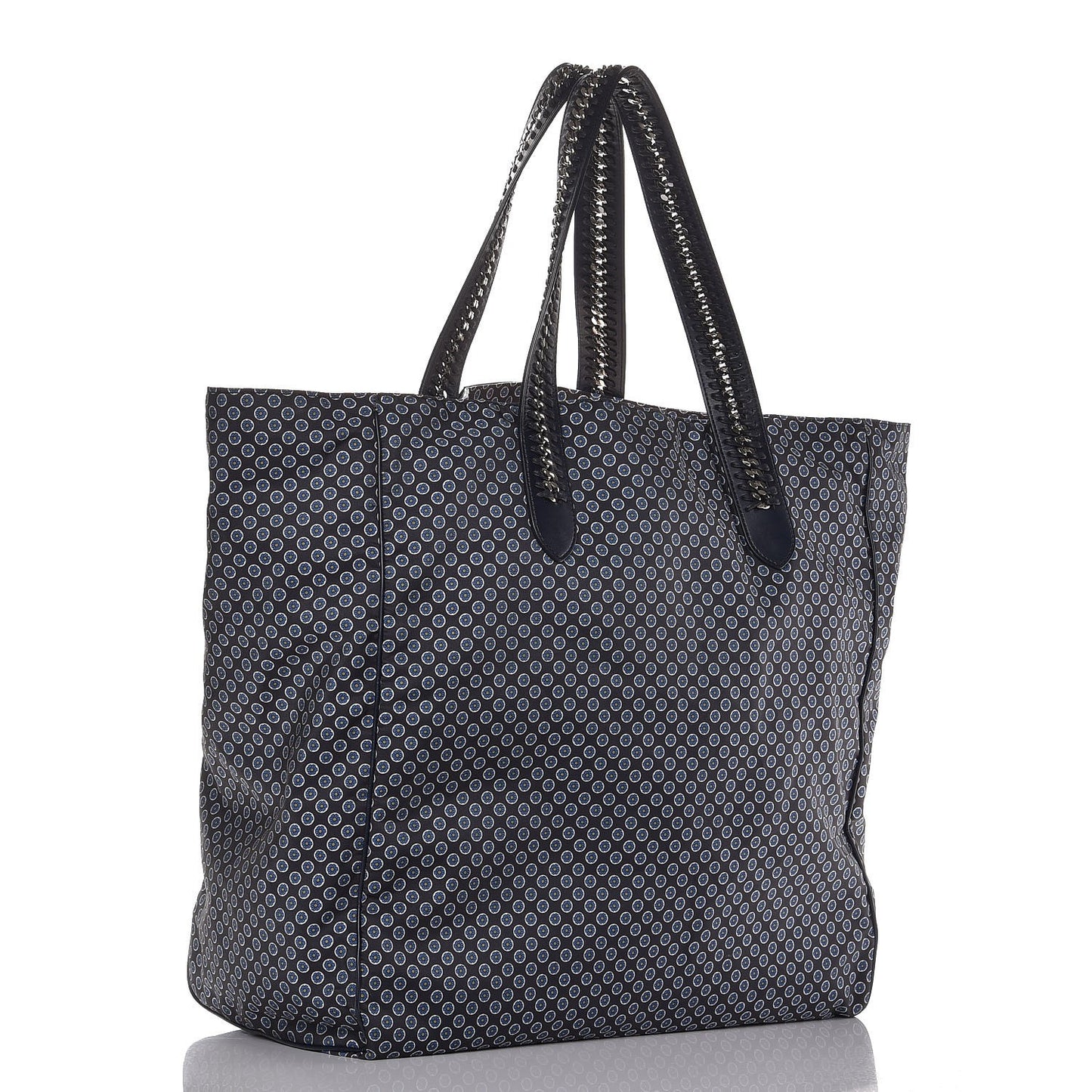 Nylon Go Flower Print Falabella Tote Blue