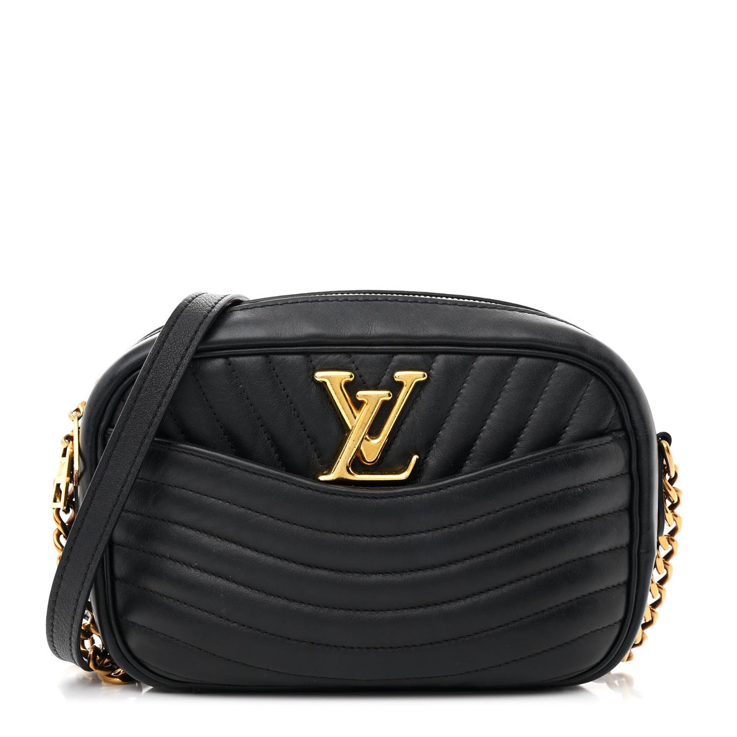Calfskin New Wave Camera Bag NV Black