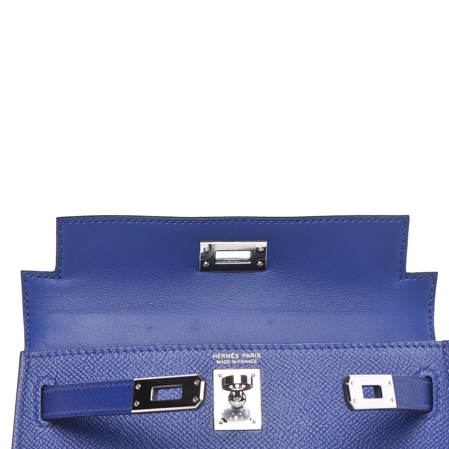 Hermes Epsom Mini Kelly Sellier 20 Bleu Electrique 10 of 35