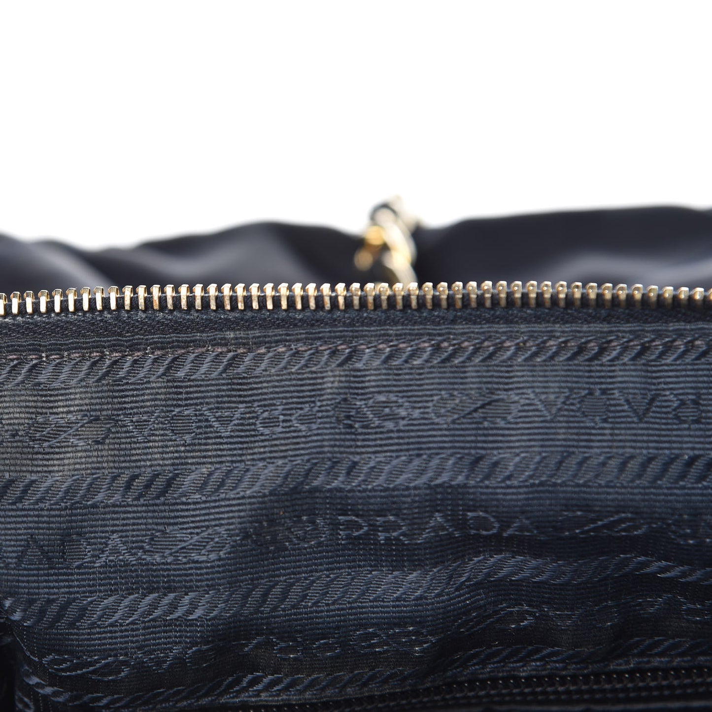 Nylon Tessuto Quilted Shoulder Bag Navy
