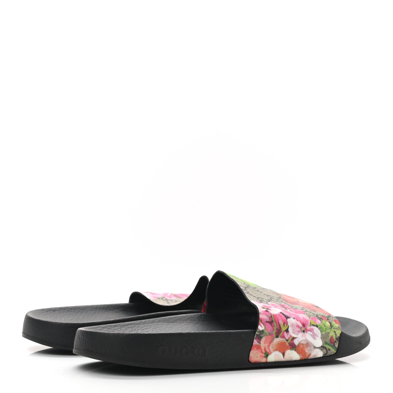 Gucci GG Supreme Monogram Blooms Slide Sandals 40 Beige Multicolor 4 of 7