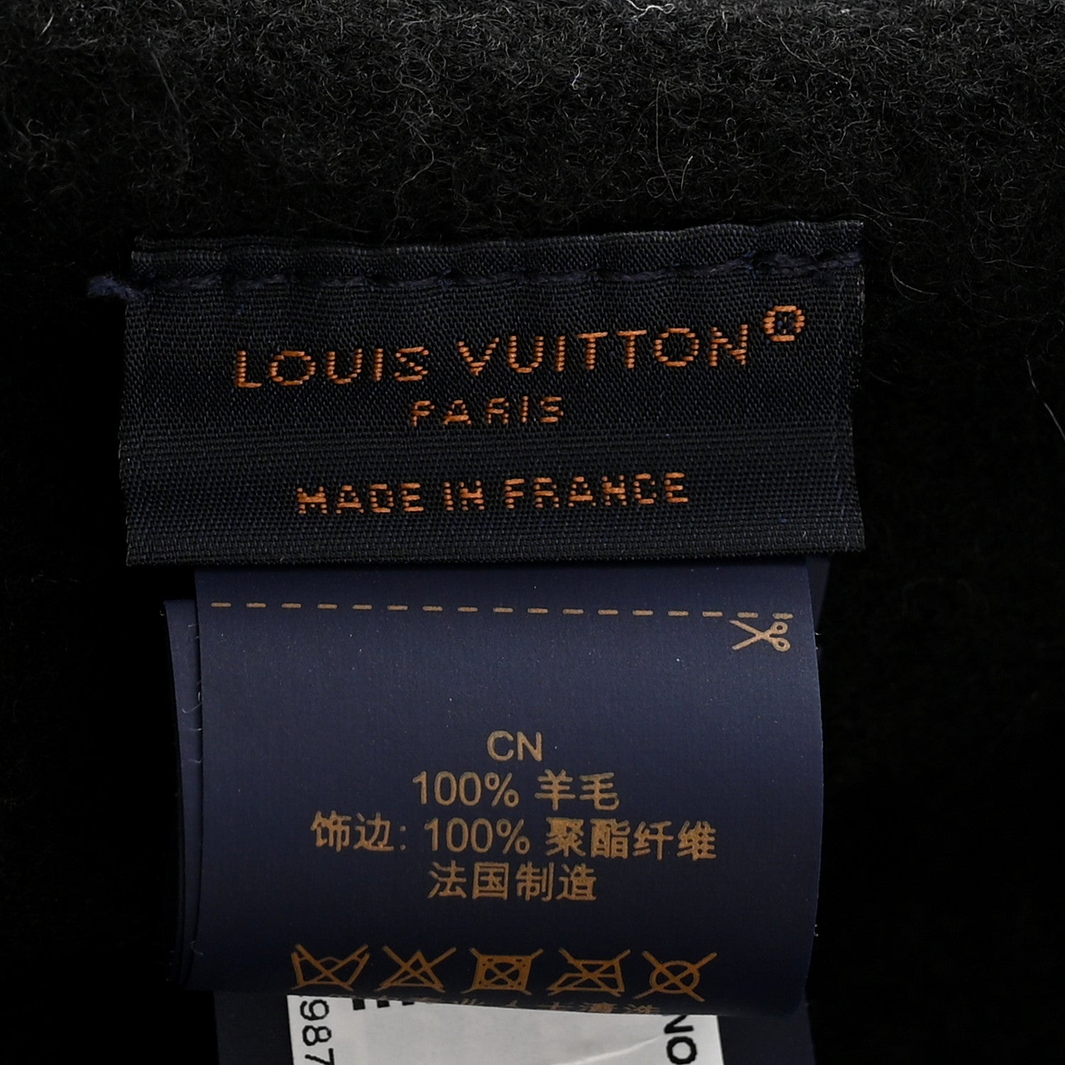 Louis Vuitton Wool LV Lovers Beret Black 8 of 9