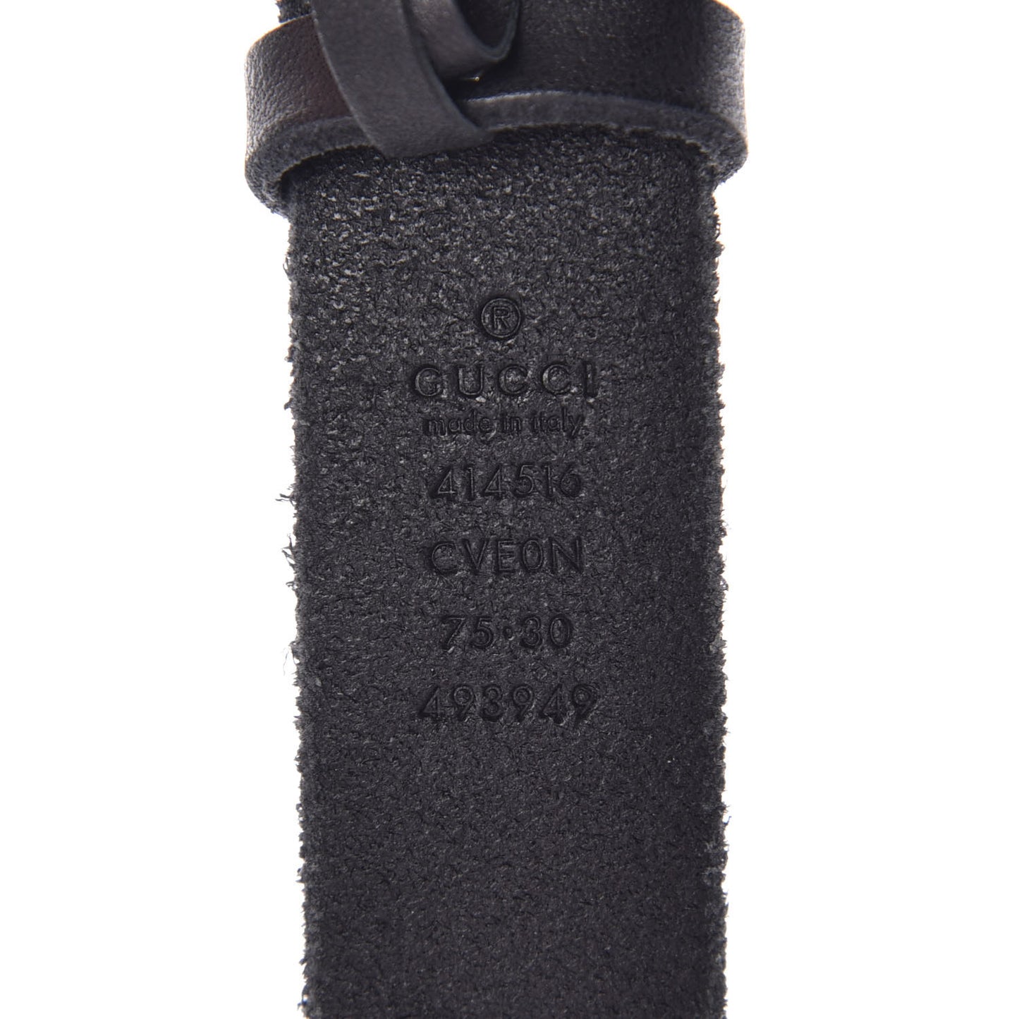 Cuoio Toscano Nickel Double G 30mm Belt 75 30 Black