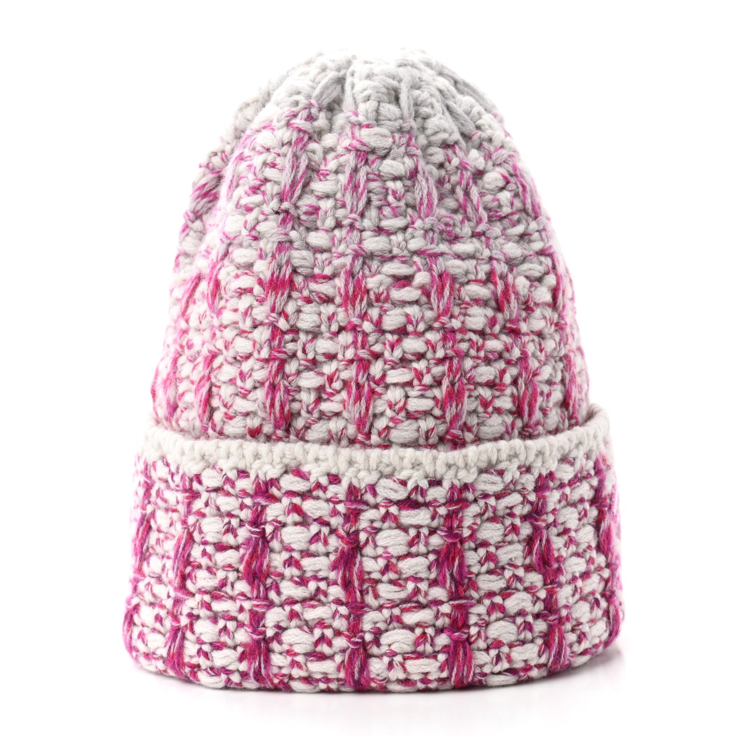 Cashmere Logo Beanie Hat Light Beige Dark Pink Light Pink
