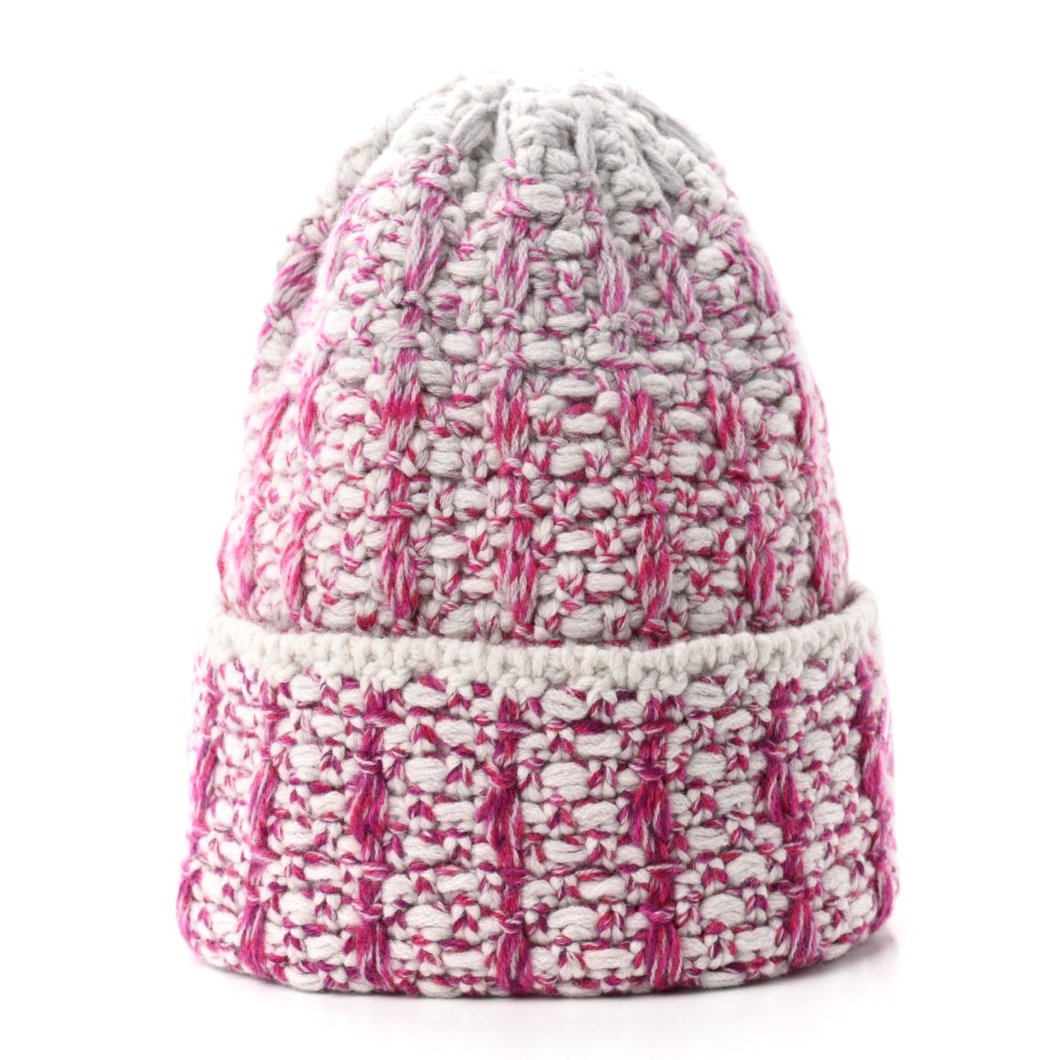 Chanel Cashmere Logo Beanie Hat Light Beige Dark Pink Light Pink 5 of 7