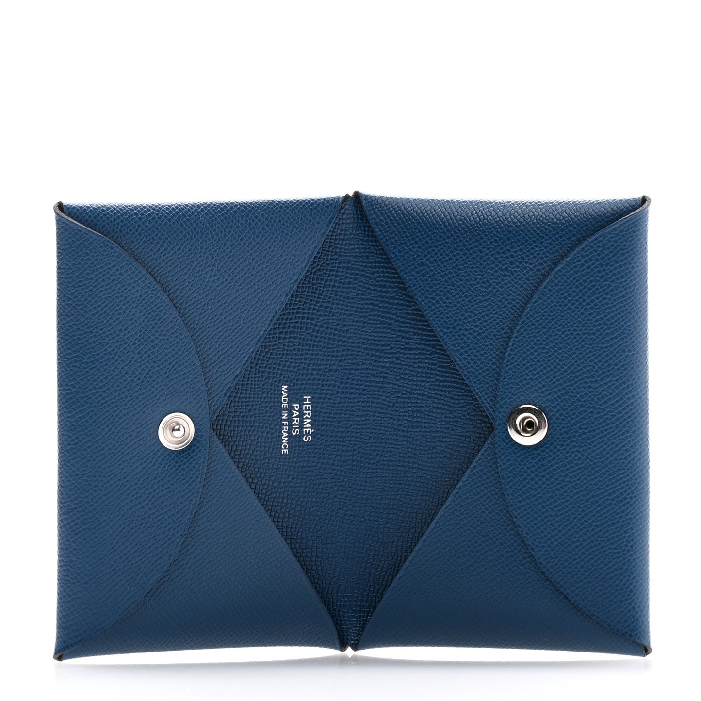 Madame Calfskin Calvi Card Case Deep Bleu