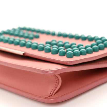 Fendi Vitello Studded Tube Wallet on Chain Pink 10 of 10