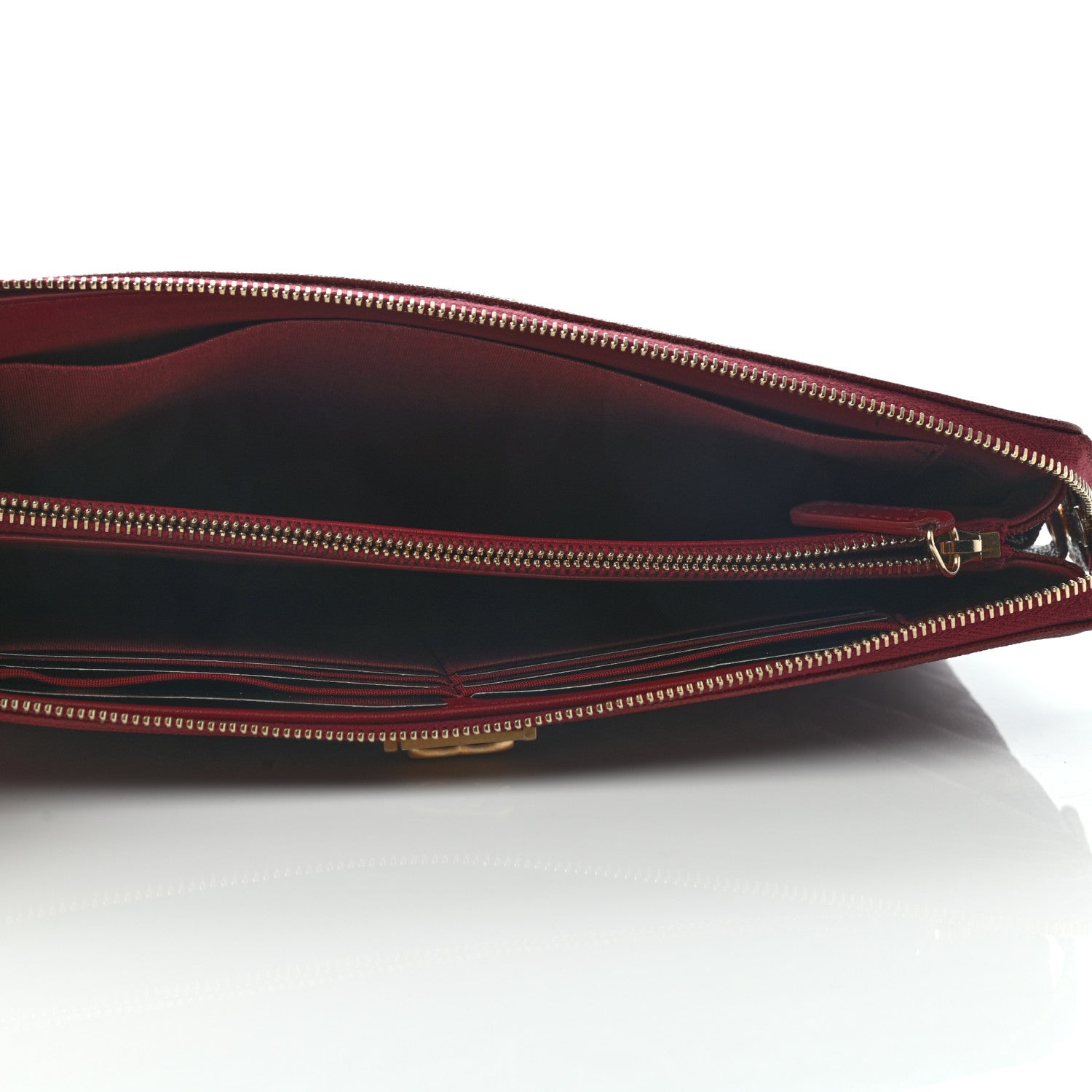 Chanel Caviar Quilted Small Zipped Boy Pouch Burgundy 5 of 7
