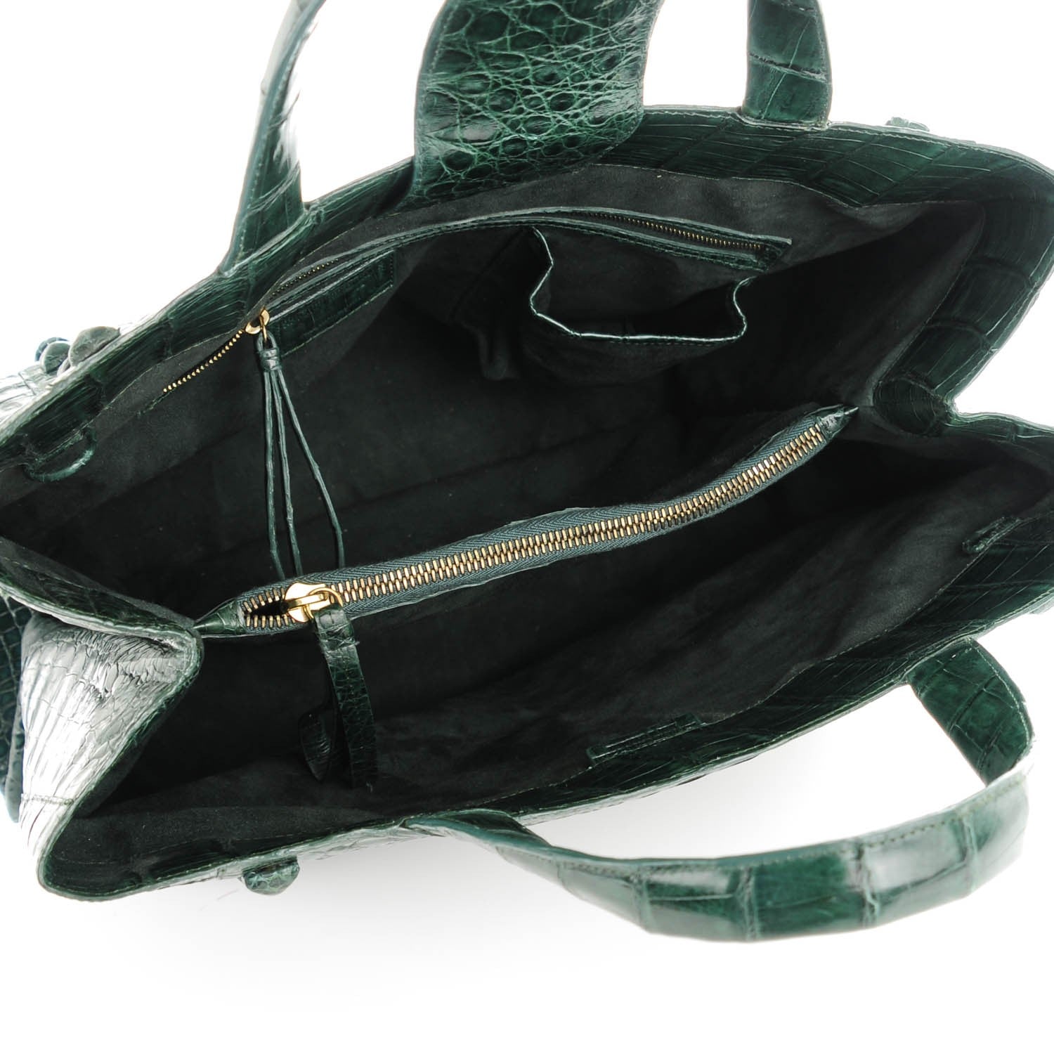 Nancy Gonzalez Crocodile Large Studded Tote Green 5 of 7