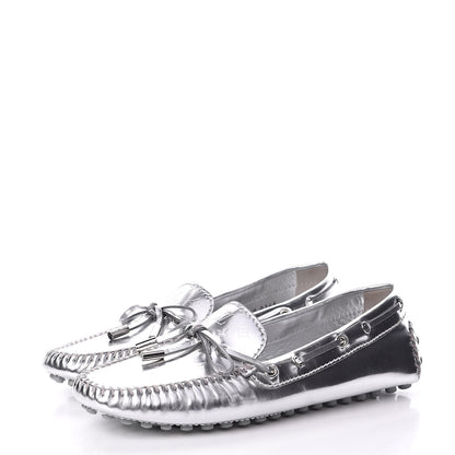 Louis Vuitton Patent Calfskin Monogram Gloria Loafers 37.5 Silver 3 of 9