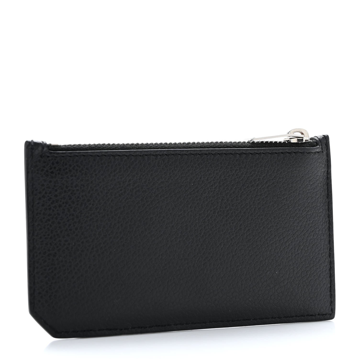 Saint Laurent Grained Calfskin 5 Fragments Zip Pouch Card Holder Black 3 of 9