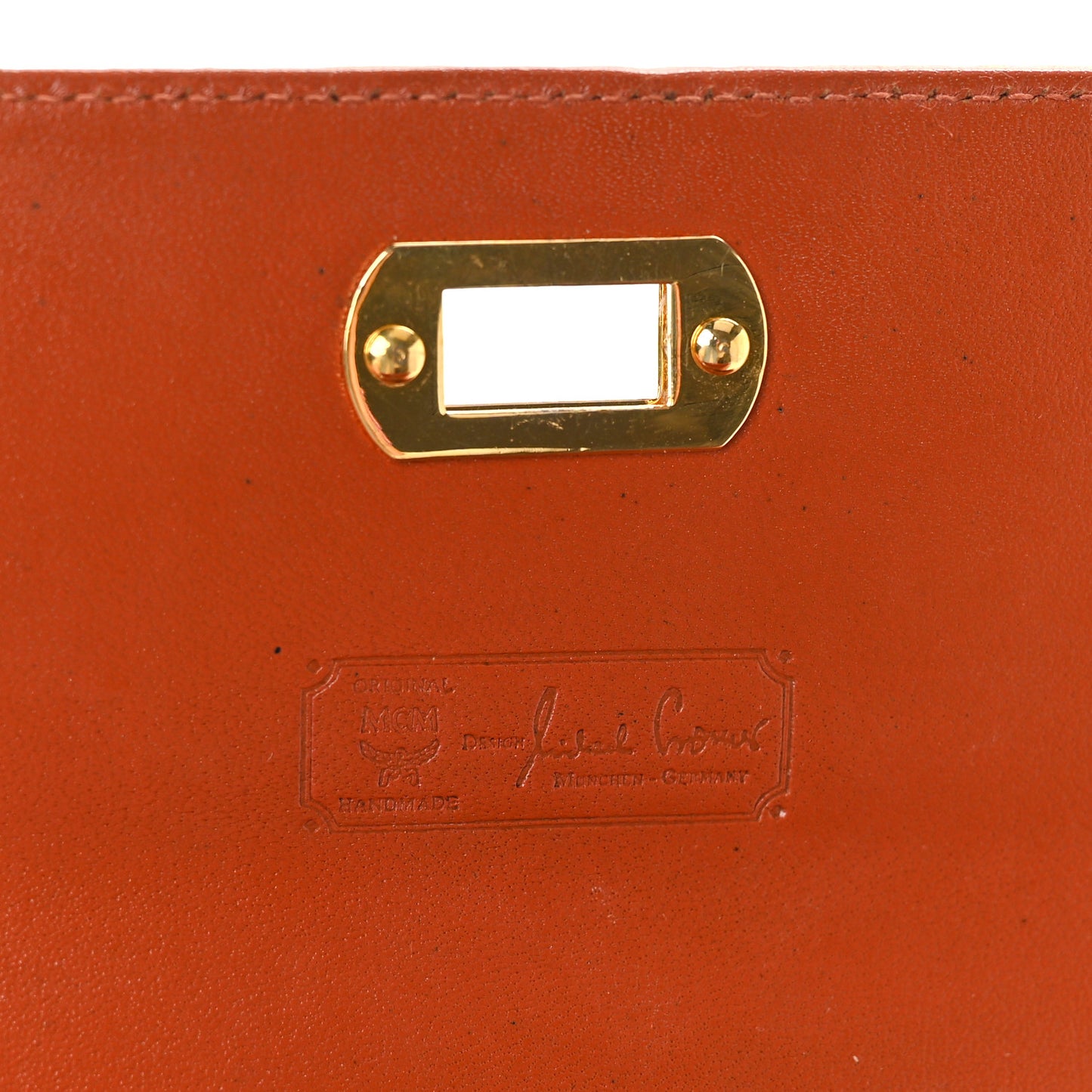 Visetos Heritage Top Handle Satchel Cognac