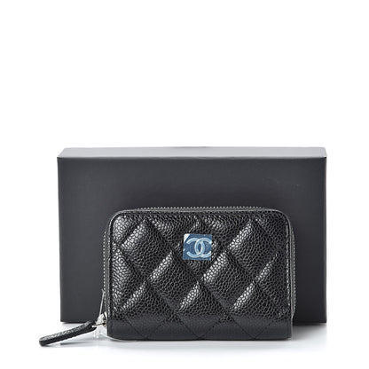 Chanel Caviar Quilted Zip Coin Purse Black 7 of 7