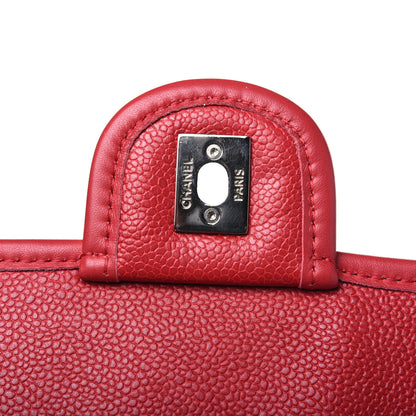 Chanel Caviar Quilted Large French Riviera Flap Red 11 of 16