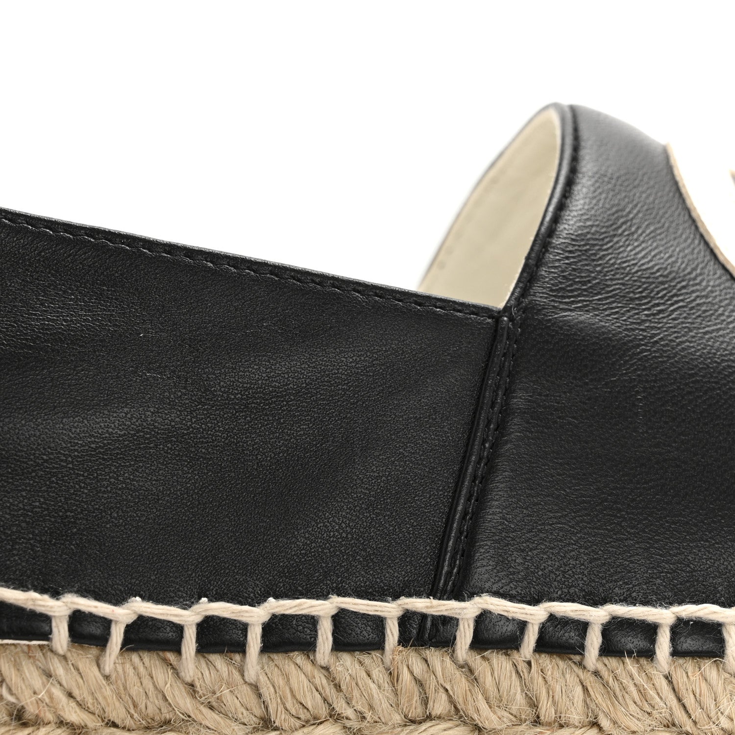 Chanel Lambskin CC Espadrilles 41 Black White Grey 10 of 10