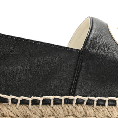 Chanel Lambskin CC Espadrilles 41 Black White Grey 10 of 10