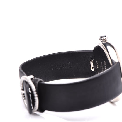 Chanel 18K White Gold Satin Diamond Bezel Onyx Mother of Pearl 37.5mm Mademoiselle Prive Quartz Watch Black 6 of 9