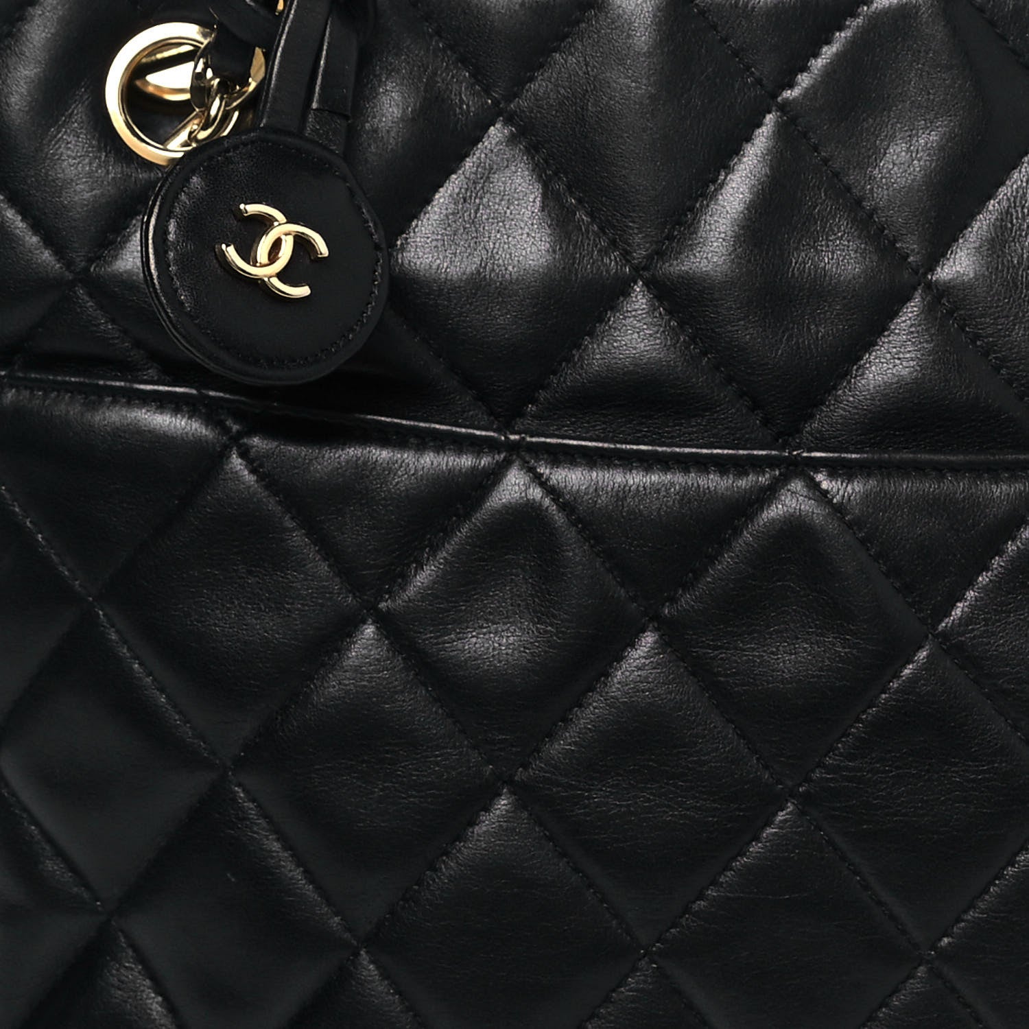 Chanel Lambskin Quilted Shoulder Bag Black 7 of 25
