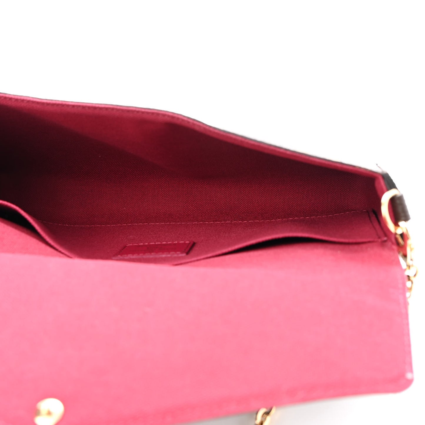 Monogram Pochette Felicie Chain Wallet Fuchsia