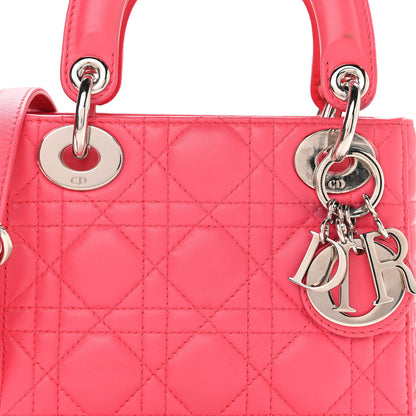 Christian Dior Lambskin Cannage Mini Lady Dior Pink 6 of 13
