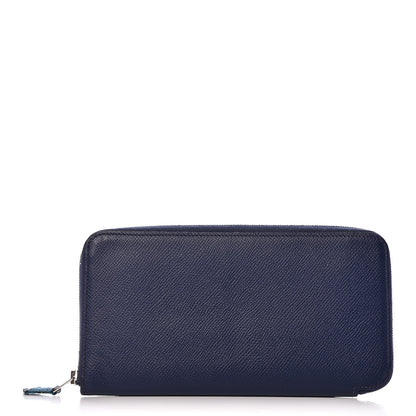 Hermes Epsom Silk'In Wallet Bleu Saphir 1 of 8