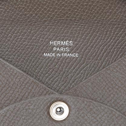 Hermes Epsom Calvi Card Case Etoupe 6 of 7