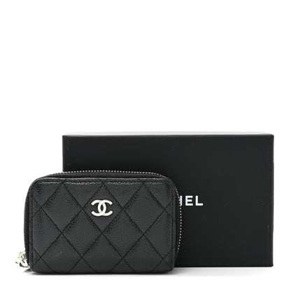 Chanel Caviar Quilted Zip Coin Purse Black 12 of 12