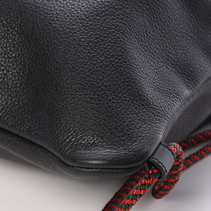 Gucci Calfskin Logo Drawstring Backpack Black 11 of 11