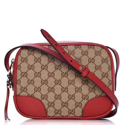 Gucci Monogram Mini Bree Messenger Bag Red 1 of 7