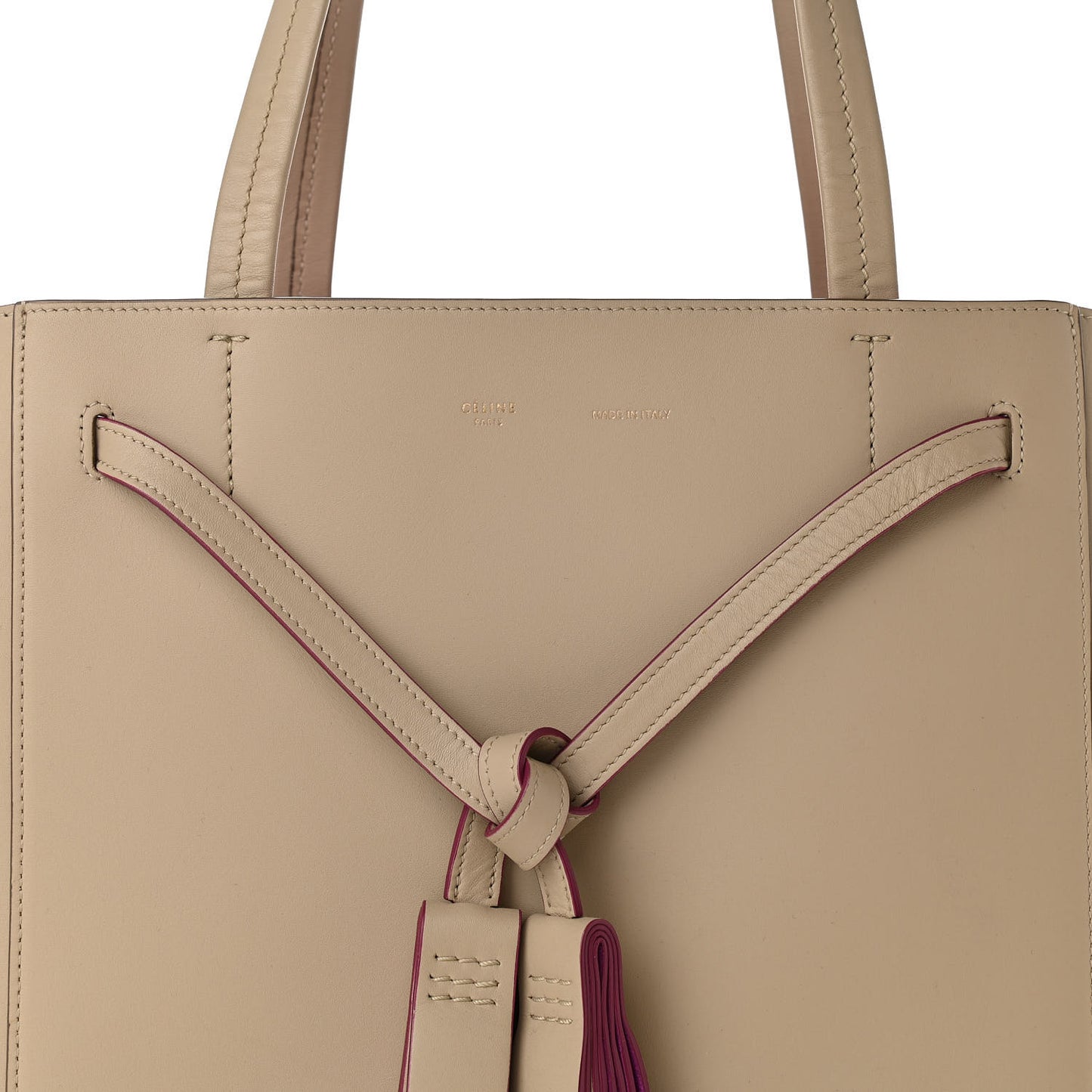 Smooth Calfskin Small Belt Cabas Phantom Beige